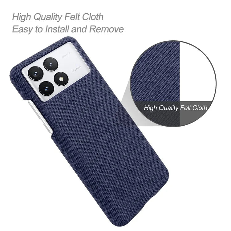 For Xiaomi Redmi K70E 5G / Poco X6 Pro 5G Phone Case Soft Cloth Texture Anti-Shock Cover