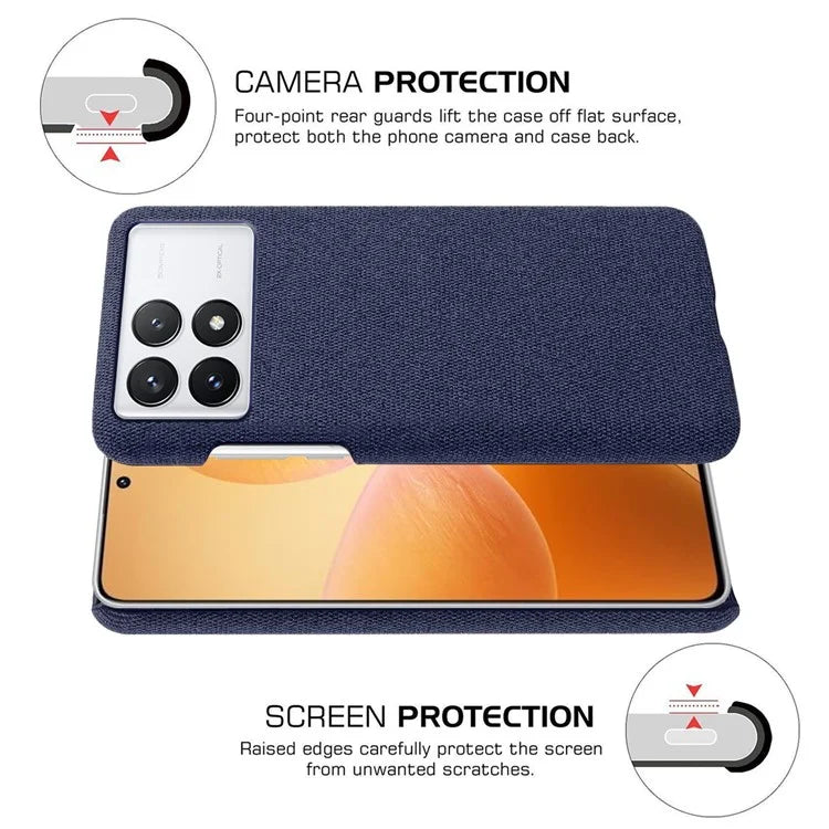 For Xiaomi Redmi K70E 5G / Poco X6 Pro 5G Phone Case Soft Cloth Texture Anti-Shock Cover