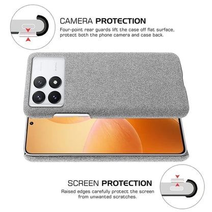 For Xiaomi Redmi K70E 5G / Poco X6 Pro 5G Phone Case Soft Cloth Texture Anti-Shock Cover