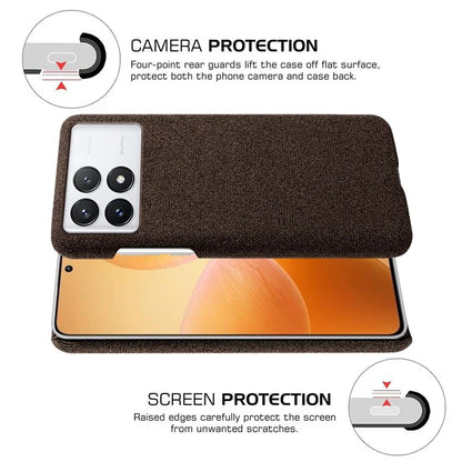 For Xiaomi Redmi K70E 5G / Poco X6 Pro 5G Phone Case Soft Cloth Texture Anti-Shock Cover