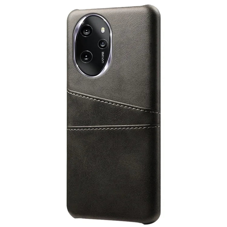 For Honor 100 Pro 5G Cell Phone Case PU+Hard PC 2 Card Holders Back Cover