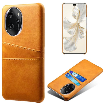 For Honor 100 Pro 5G Cell Phone Case PU+Hard PC 2 Card Holders Back Cover