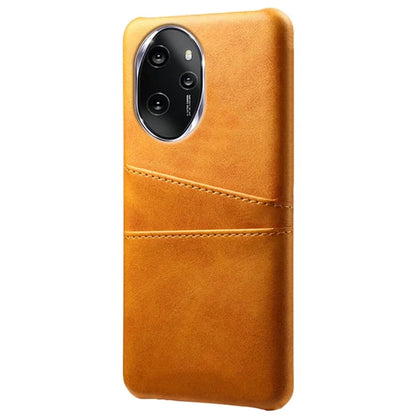 For Honor 100 Pro 5G Cell Phone Case PU+Hard PC 2 Card Holders Back Cover