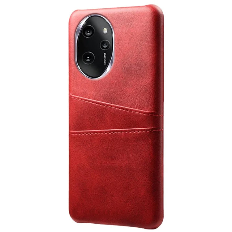 For Honor 100 Pro 5G Cell Phone Case PU+Hard PC 2 Card Holders Back Cover