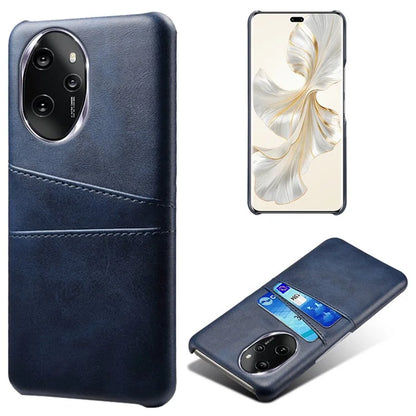 For Honor 100 Pro 5G Cell Phone Case PU+Hard PC 2 Card Holders Back Cover
