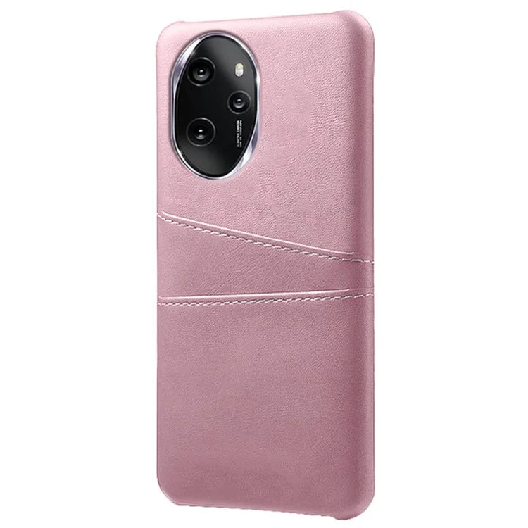 For Honor 100 Pro 5G Cell Phone Case PU+Hard PC 2 Card Holders Back Cover
