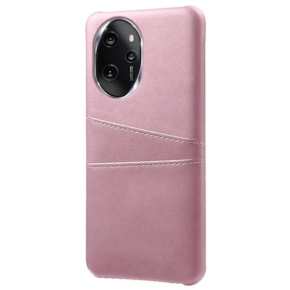 For Honor 100 Pro 5G Cell Phone Case PU+Hard PC 2 Card Holders Back Cover