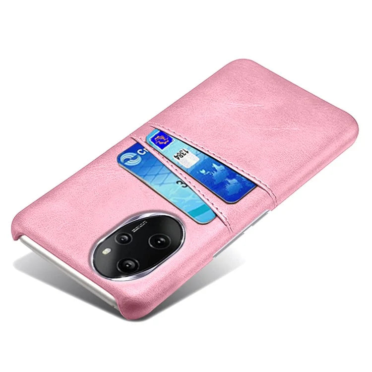 For Honor 100 Pro 5G Cell Phone Case PU+Hard PC 2 Card Holders Back Cover