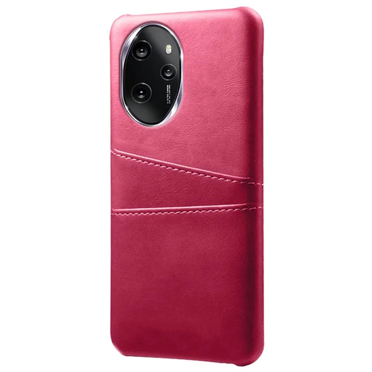 For Honor 100 Pro 5G Cell Phone Case PU+Hard PC 2 Card Holders Back Cover