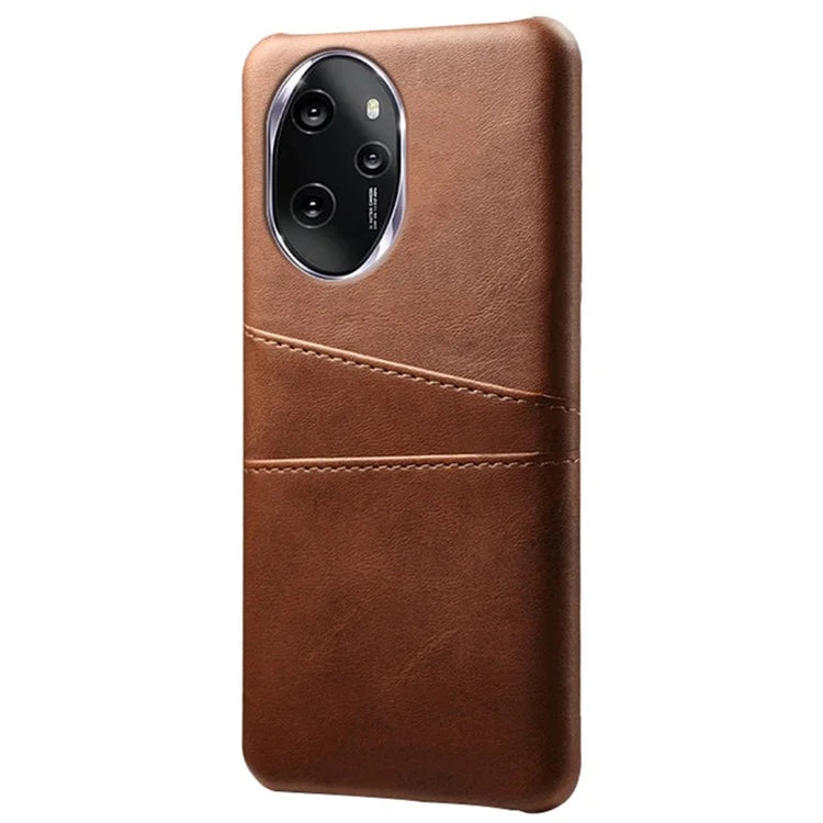 For Honor 100 Pro 5G Cell Phone Case PU+Hard PC 2 Card Holders Back Cover