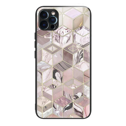 For iPhone 15 Pro Phone Case Pattern Printed Anti Scratch Tempered Glass Back Cover