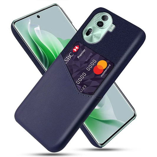 For Oppo Reno11 Pro 5G (Global) / Reno11 (China) 5G Phone Case Cloth Texture Protective Cover Card Holder