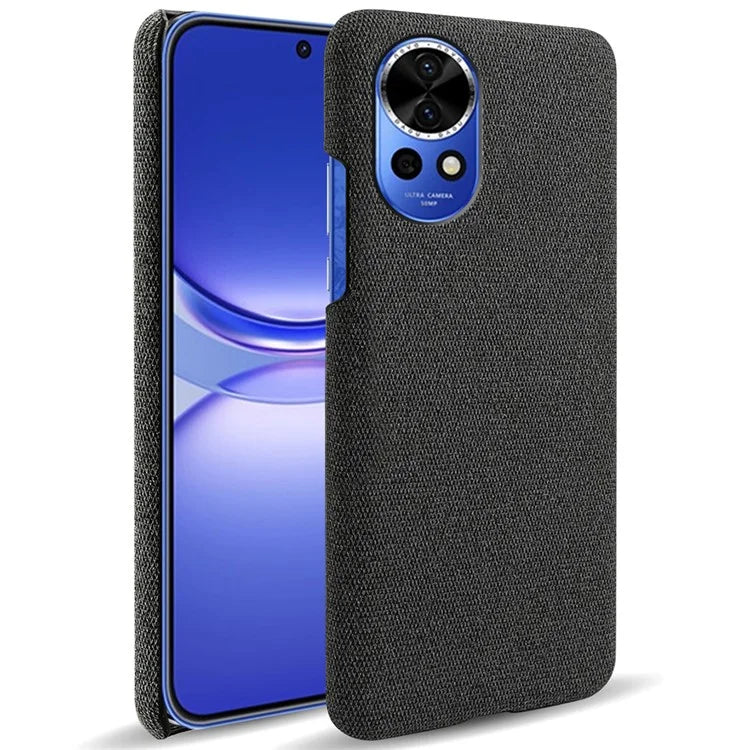 For Huawei nova 12 Pro 5G / nova 12 Ultra 5G Cell Phone Case Cloth Texture Solid Color Back Cover