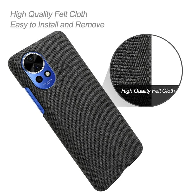 For Huawei nova 12 Pro 5G / nova 12 Ultra 5G Cell Phone Case Cloth Texture Solid Color Back Cover