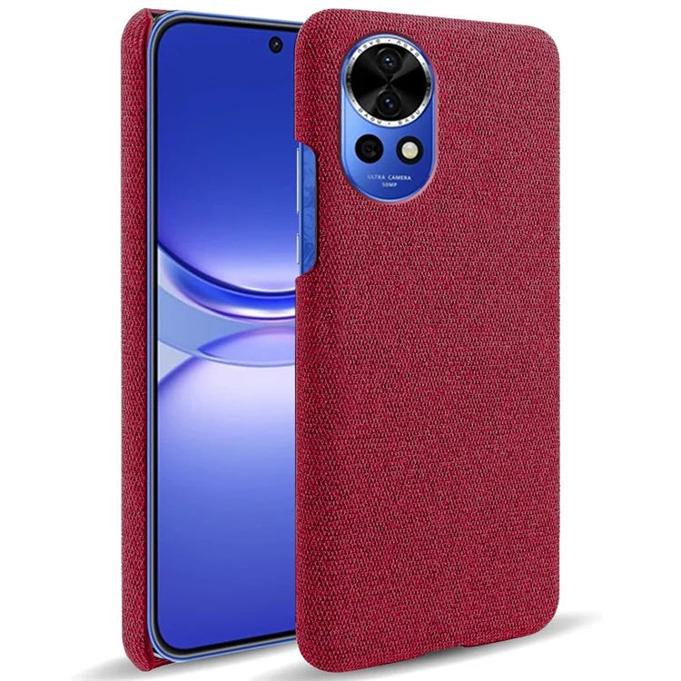 For Huawei nova 12 Pro 5G / nova 12 Ultra 5G Cell Phone Case Cloth Texture Solid Color Back Cover