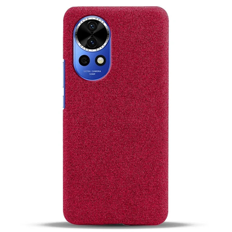 For Huawei nova 12 Pro 5G / nova 12 Ultra 5G Cell Phone Case Cloth Texture Solid Color Back Cover