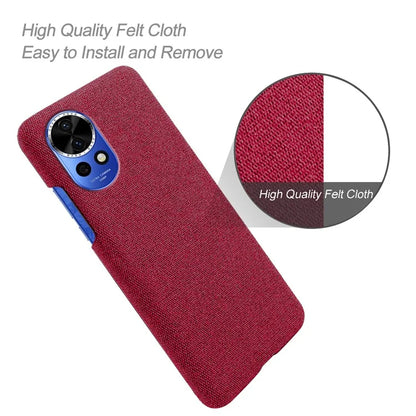 For Huawei nova 12 Pro 5G / nova 12 Ultra 5G Cell Phone Case Cloth Texture Solid Color Back Cover