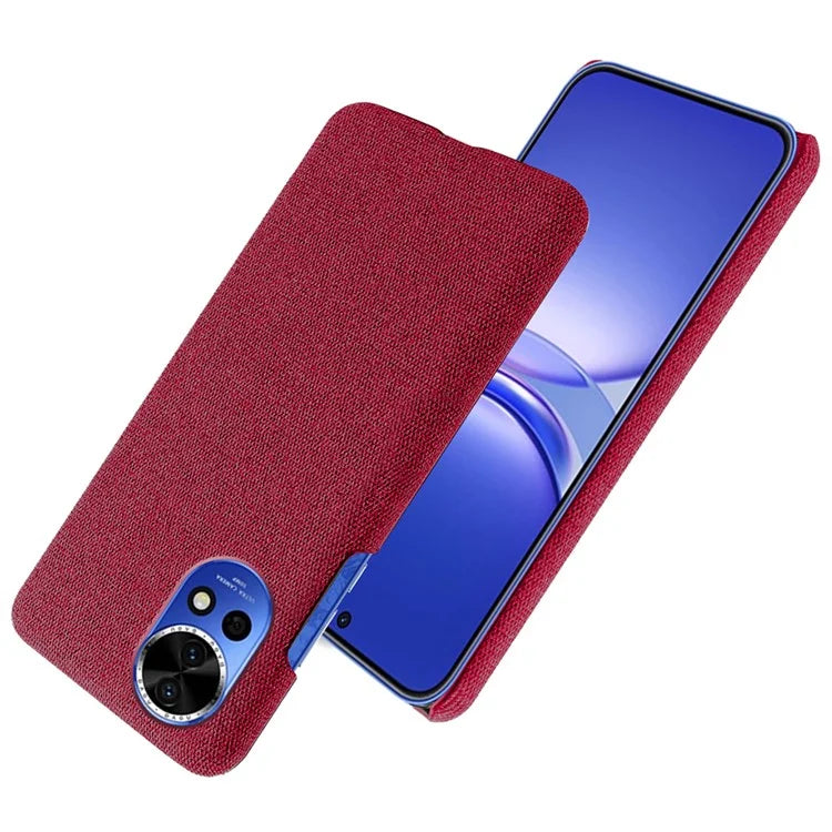 For Huawei nova 12 Pro 5G / nova 12 Ultra 5G Cell Phone Case Cloth Texture Solid Color Back Cover