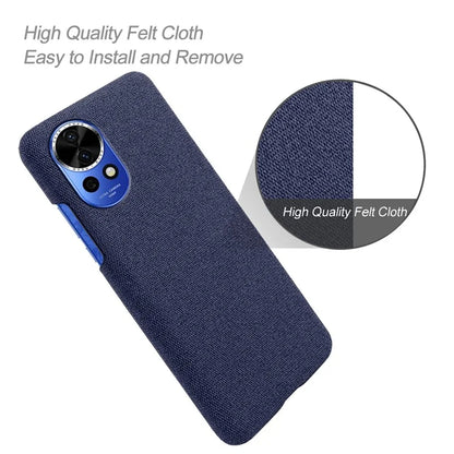 For Huawei nova 12 Pro 5G / nova 12 Ultra 5G Cell Phone Case Cloth Texture Solid Color Back Cover