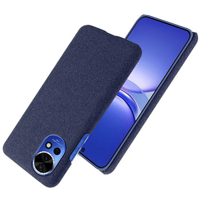 For Huawei nova 12 Pro 5G / nova 12 Ultra 5G Cell Phone Case Cloth Texture Solid Color Back Cover