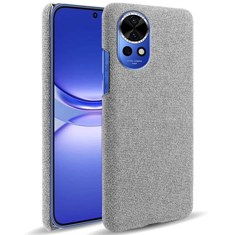 For Huawei nova 12 Pro 5G / nova 12 Ultra 5G Cell Phone Case Cloth Texture Solid Color Back Cover