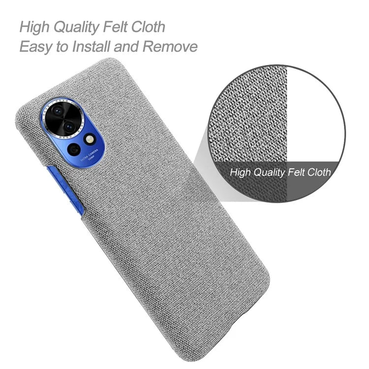 For Huawei nova 12 Pro 5G / nova 12 Ultra 5G Cell Phone Case Cloth Texture Solid Color Back Cover