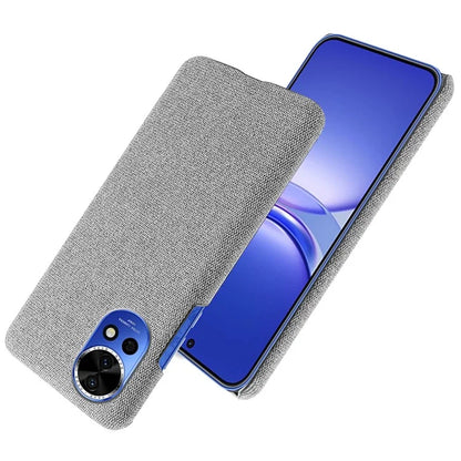 For Huawei nova 12 Pro 5G / nova 12 Ultra 5G Cell Phone Case Cloth Texture Solid Color Back Cover