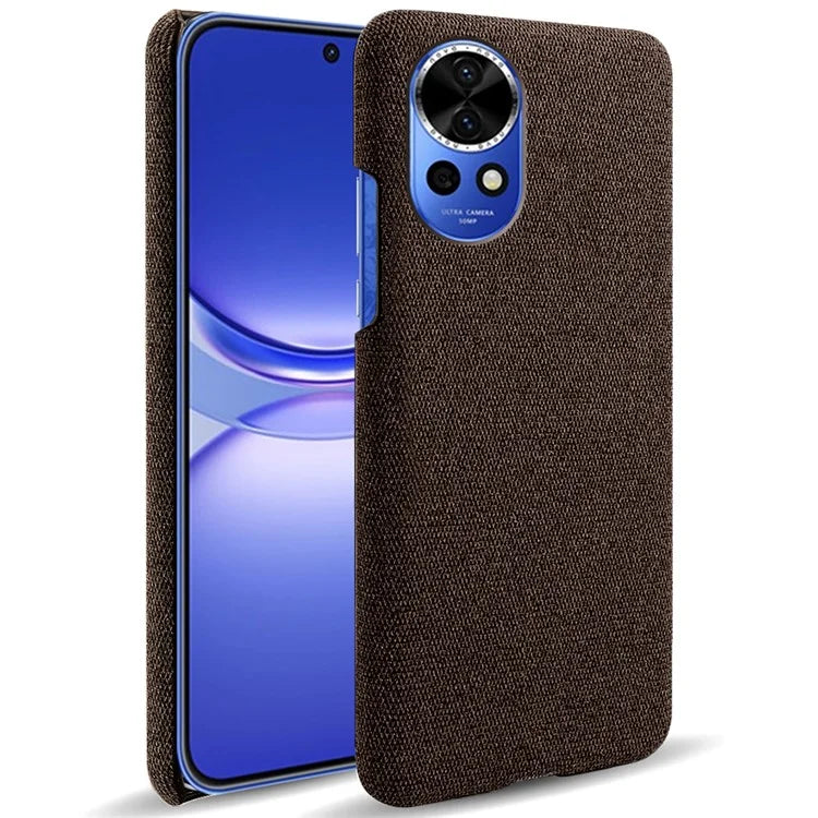 For Huawei nova 12 Pro 5G / nova 12 Ultra 5G Cell Phone Case Cloth Texture Solid Color Back Cover