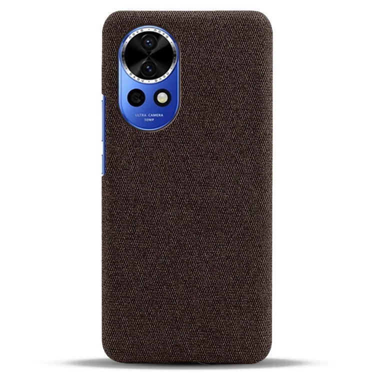 For Huawei nova 12 Pro 5G / nova 12 Ultra 5G Cell Phone Case Cloth Texture Solid Color Back Cover