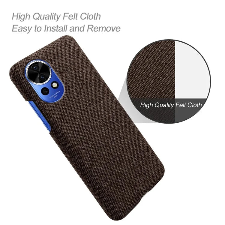 For Huawei nova 12 Pro 5G / nova 12 Ultra 5G Cell Phone Case Cloth Texture Solid Color Back Cover