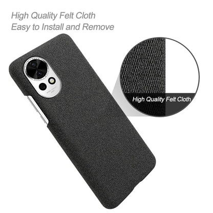 For Huawei nova 12 5G Case Solid Color Cloth+PC Anti-scratch Phone Cover