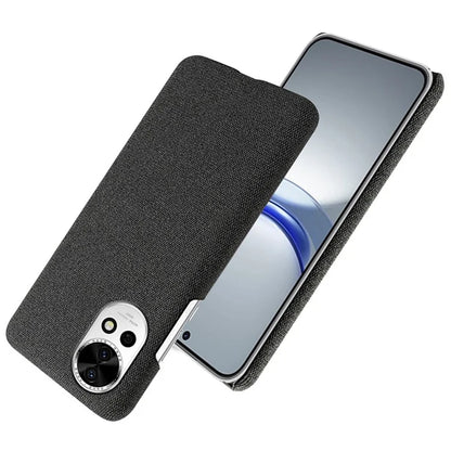 For Huawei nova 12 5G Case Solid Color Cloth+PC Anti-scratch Phone Cover