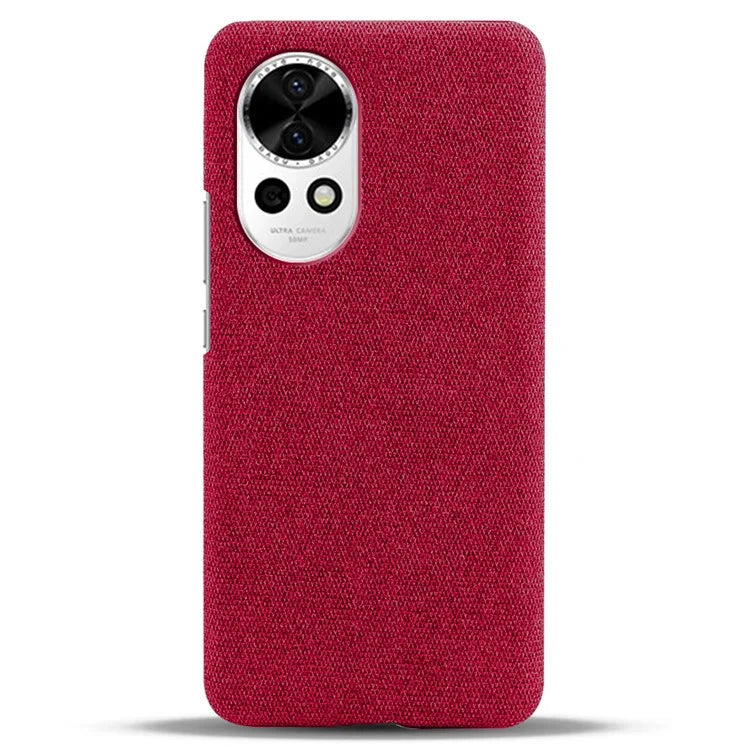 For Huawei nova 12 5G Case Solid Color Cloth+PC Anti-scratch Phone Cover
