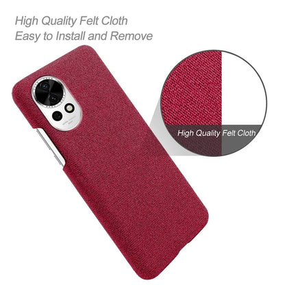 For Huawei nova 12 5G Case Solid Color Cloth+PC Anti-scratch Phone Cover