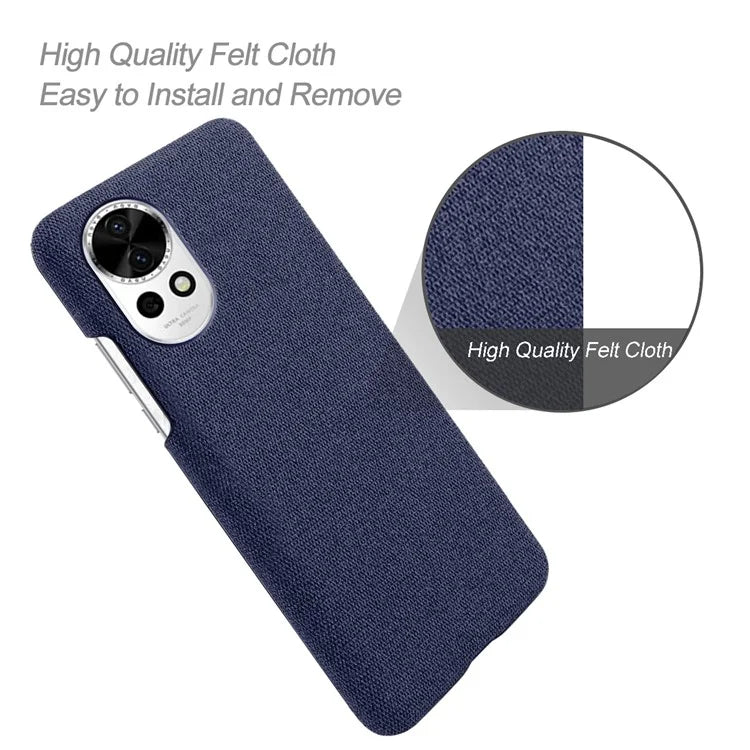 For Huawei nova 12 5G Case Solid Color Cloth+PC Anti-scratch Phone Cover