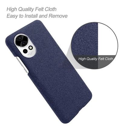 For Huawei nova 12 5G Case Solid Color Cloth+PC Anti-scratch Phone Cover