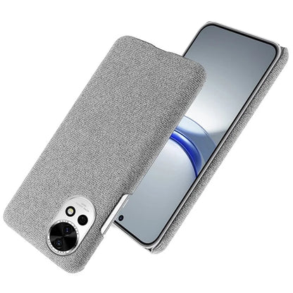 For Huawei nova 12 5G Case Solid Color Cloth+PC Anti-scratch Phone Cover