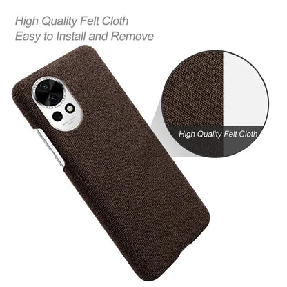 For Huawei nova 12 5G Case Solid Color Cloth+PC Anti-scratch Phone Cover