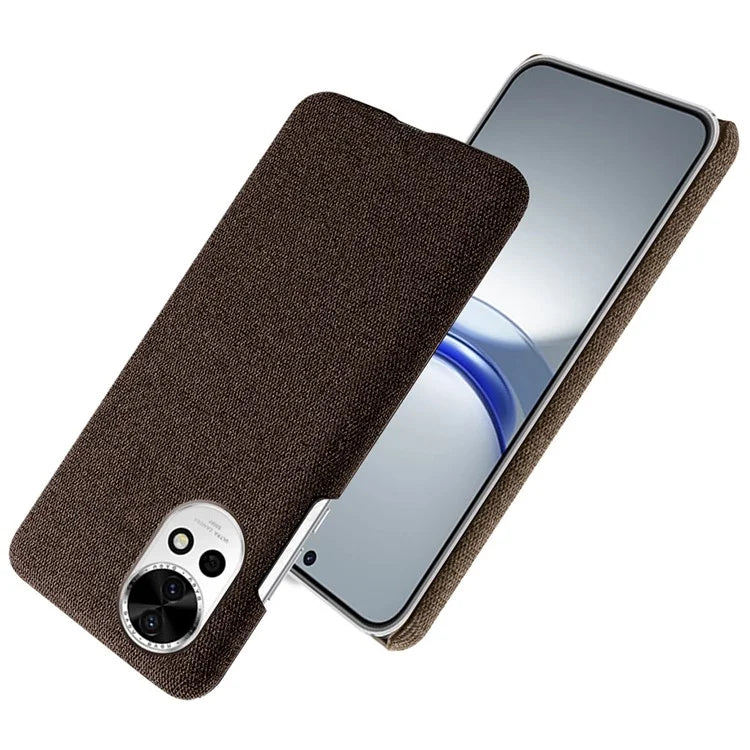 For Huawei nova 12 5G Case Solid Color Cloth+PC Anti-scratch Phone Cover