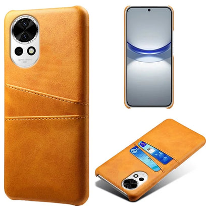 For Huawei nova 12 5G PU Leather Coated PC Case Anti-fall Dual Card Slots Back Cover