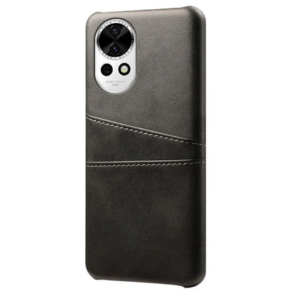 For Huawei nova 12 5G PU Leather Coated PC Case Anti-fall Dual Card Slots Back Cover