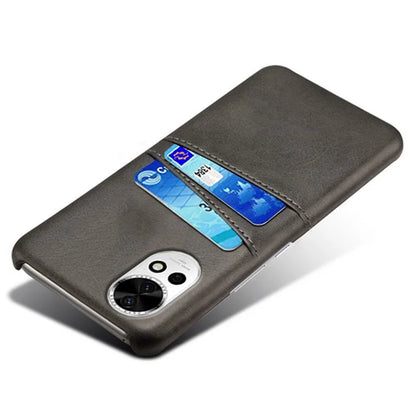 For Huawei nova 12 5G PU Leather Coated PC Case Anti-fall Dual Card Slots Back Cover