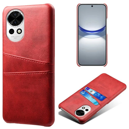 For Huawei nova 12 5G PU Leather Coated PC Case Anti-fall Dual Card Slots Back Cover
