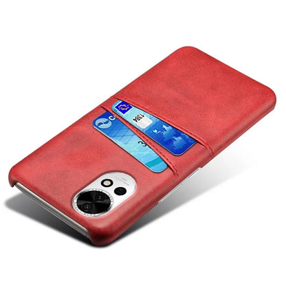 For Huawei nova 12 5G PU Leather Coated PC Case Anti-fall Dual Card Slots Back Cover