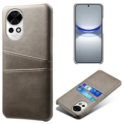 For Huawei nova 12 5G PU Leather Coated PC Case Anti-fall Dual Card Slots Back Cover