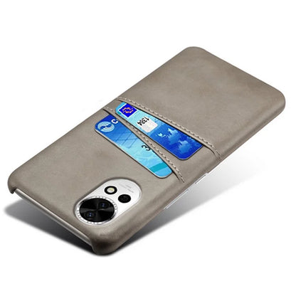 For Huawei nova 12 5G PU Leather Coated PC Case Anti-fall Dual Card Slots Back Cover