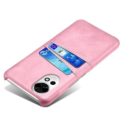 For Huawei nova 12 5G PU Leather Coated PC Case Anti-fall Dual Card Slots Back Cover