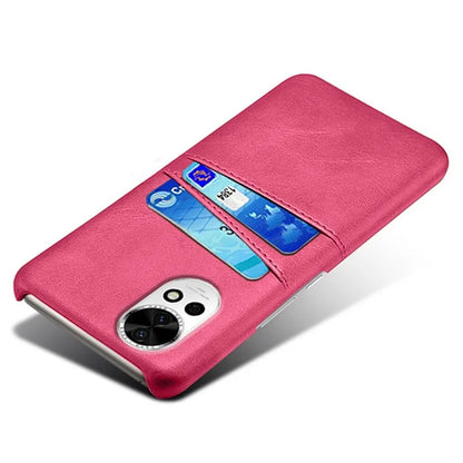 For Huawei nova 12 5G PU Leather Coated PC Case Anti-fall Dual Card Slots Back Cover