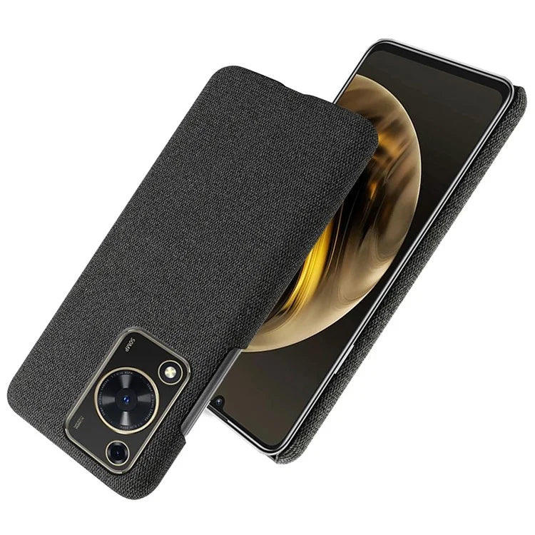 For Huawei Enjoy 70 4G / nova Y72 4G Cell Phone Case Solid Color Shockproof PC Shell with Cloth Texture