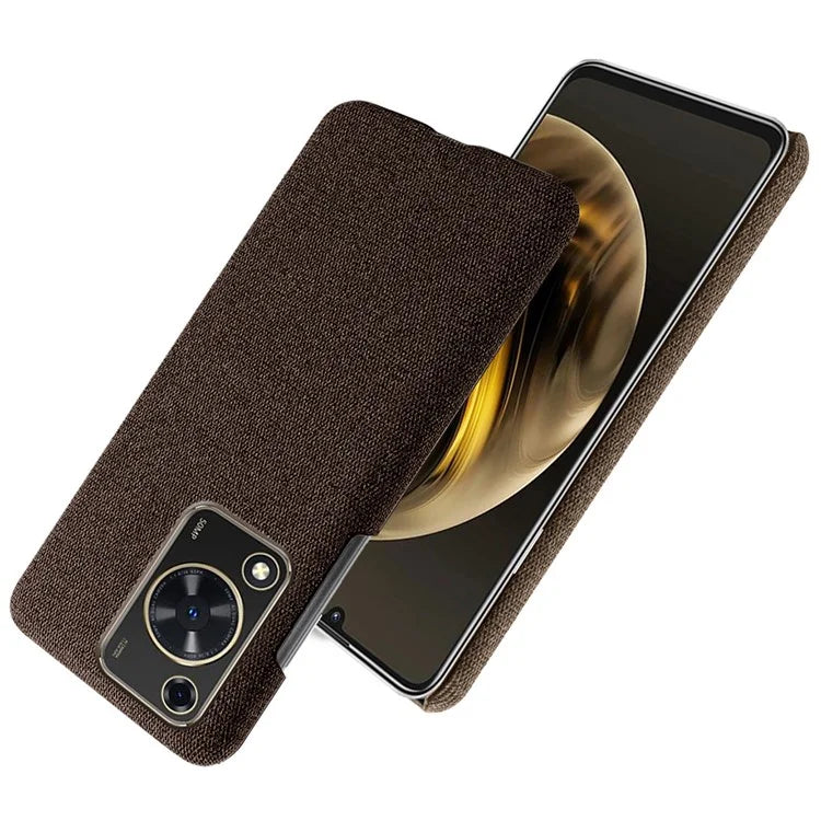 For Huawei Enjoy 70 4G / nova Y72 4G Cell Phone Case Solid Color Shockproof PC Shell with Cloth Texture